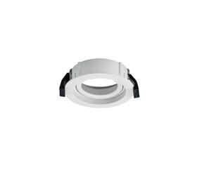 DX200370  Beppe, White Stepped Adjustable Recessed Spotlight Frame - LED ENGINE REQUIRED, Dia: 85mm, Cut Out: 76mm, 3yrs Warranty